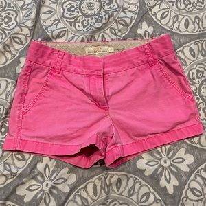 Pink J Crew Chino Shorts